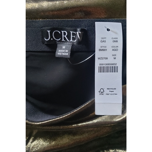 J.Crew Gwyneth slip skirt in gold lamé - Picture 10 of 12